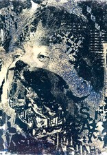 Vhils sguardo serigrafia - -,