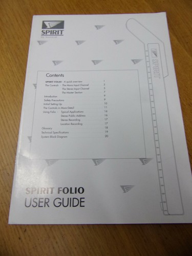 Soundcraft spirit folio guida - spirit,