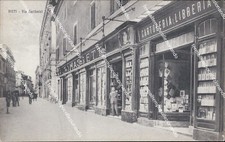 az178 cartolina rieti citta' via garibaldi negozio cartoleria bella!!