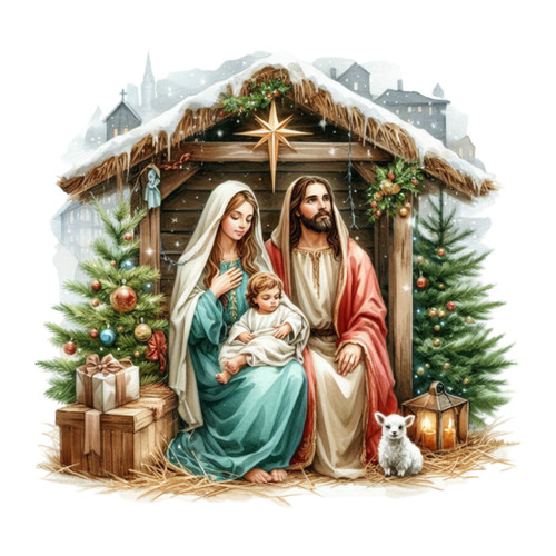 Adesivo murale - , presepe