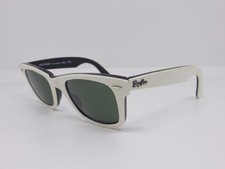 Ray-Ban Wayfarer RB 2140 956 47 White Black w/Green G15 lens RayBan