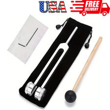 128Hz Healing Tuning Fork with Silicone Hammer Sound Therapy Musical Instrument