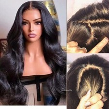 Parrucca capelli umani body wave seta top pizzo completo senza colla 5x5 base seta parrucca pizzo completo