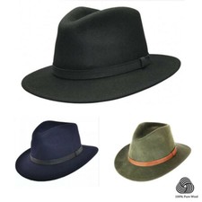  Cappello Trilby Trilby 100% Lana Feltro Fedora con Cinturino Tipo Pelle