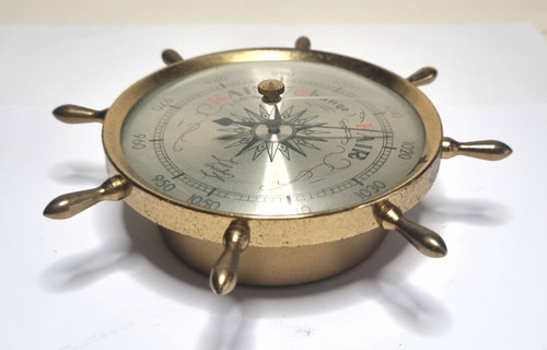 Vintage round wall barometer