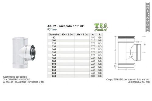 Raccordo canna - 90°,