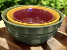 Ciotole nido arredo cucina casale retrò rosso giallo verde country chic