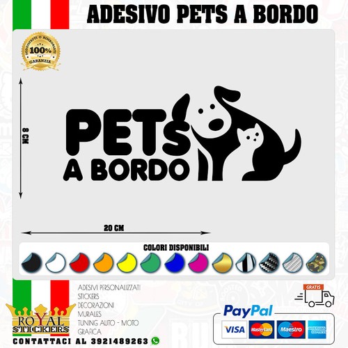 Adesivo lunotto pets bordo - adesivo,