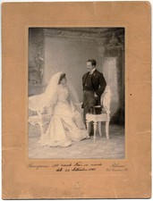 Palermo Bella foto vintage originale di matrimonio Giuseppe Incorpora 1903 XL576