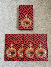 Versace set busta rossa con