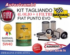 KIT TAGLIANDO FIAT PUNTO EVO 1.6 MTJ 88KW 16V- 4 FILTRI + 4L OLIO BARDAHL 5W40