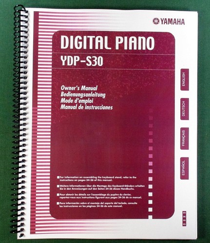 Yamaha ydp s30 instruction - yamaha, ydp-s30