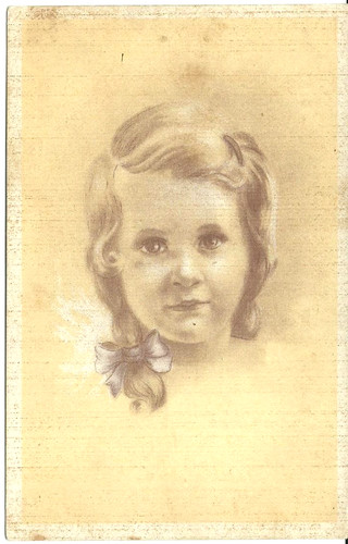 Cartolina volto bambina - ,