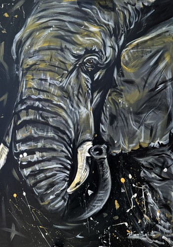Elefante africano dipinto - africano,