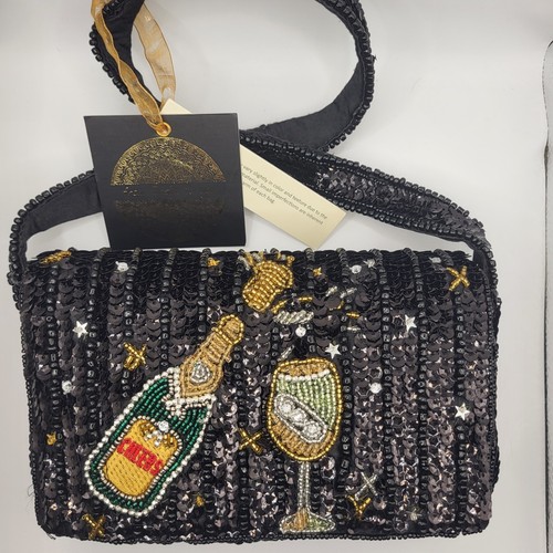 Borsa champagne perline nuova - borsa,