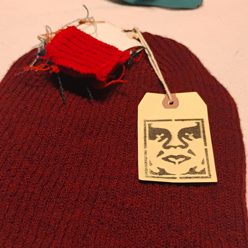 Obey berretto maglia borgogna - obey,