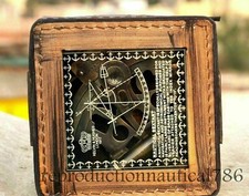 Antico astrolabio sestante in ottone nautico da 5" navigazione marittima con ...