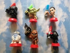 STAR WARS EUROSPIN N. 6 PERSONAGGI 3D CON LUCE FIGURE 10 CM