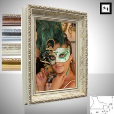 Cornice portafoto Atene foto poster legno antico barocco sfarzo shabby vintage 3 colori