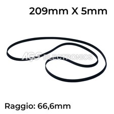 Cinghia per giradischi 209mm x