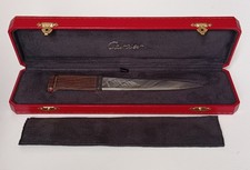 Cartier Damascus - Tagliacarte, acciaio Damasco, Legno di grana figlia, 2...