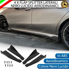 4 X FLAP SPLITTER SPOILER MINIGONNE LATERALI NERO LUCIDO PER AUDI A4 B9 B9 AVANT