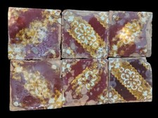 6 mattonelle -riggiole- in  Maiolica Dell' 800