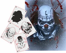 008 evil clown - clown, stencil