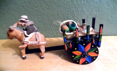 Hand crafted pottery donkey - crafted,