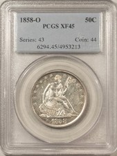 1858-O MEZZO DOLLARO LIBERTY