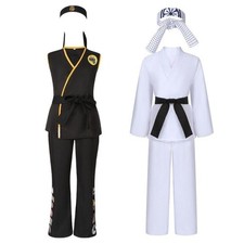 Costumi Cosplay Il Karate Bambino Cobra Kai Taekwondo Kung Fu Uniforme Adulto Bambini