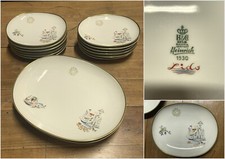 SERVIZIO 14 Pz PIATTI DOLCE VINTAGE H&C Selb Bavaria Germany Heinrich Lido '50