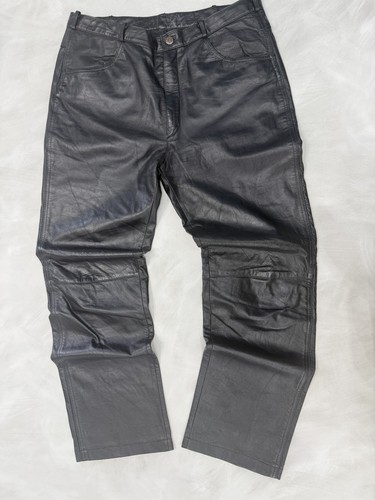 Pantaloni uomo vera pelle neri - pantaloni,