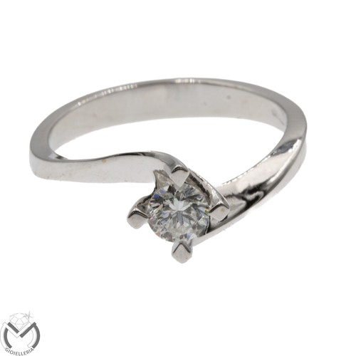 Anello oro bianco kt - 18, 750