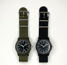 Orologio militare Daiso Miri set di 2 movimenti Seiko Hattori oliva e nero...
