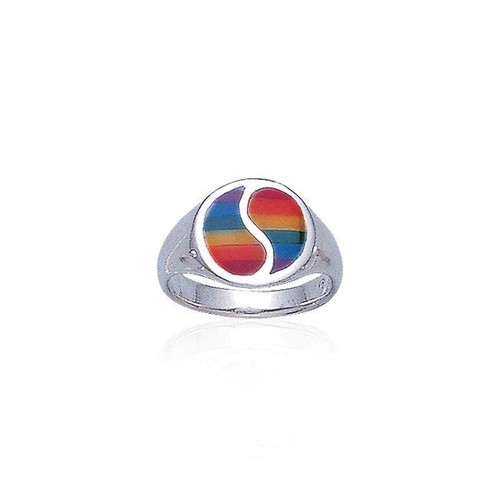 Arcobaleno yin yang pride - yin,