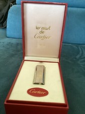 ACCENDINO LE MUST DE CARTIER IN SCATOLA ORIGINALE CON PIETRINE ORIGINALI
