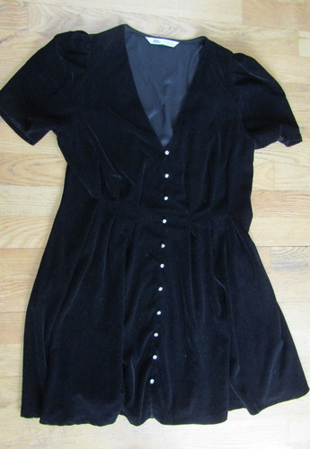 Abito zara nero velluto skater - abito,