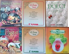 Libri di cucina L'Arena. Voluminosi. Diversi formati. Rari. Illustrati a colori.