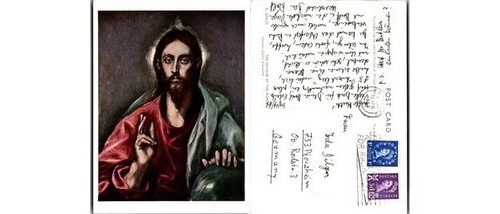 Greco christ art card - greco,