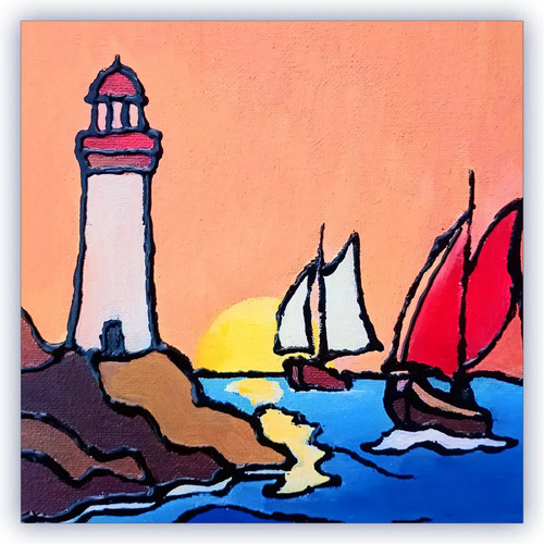 Tableau 20x20cm retour - tableau,