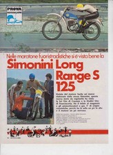 advertising TEST MOTO SIMONINI LONG RANGE 125 1976 MOTOITALIANE REGOLARITA EPOCA