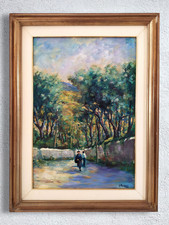 Ildebrando Monaci Paesaggio boschivo presso Sorrento Dipinto a Olio Anni 70