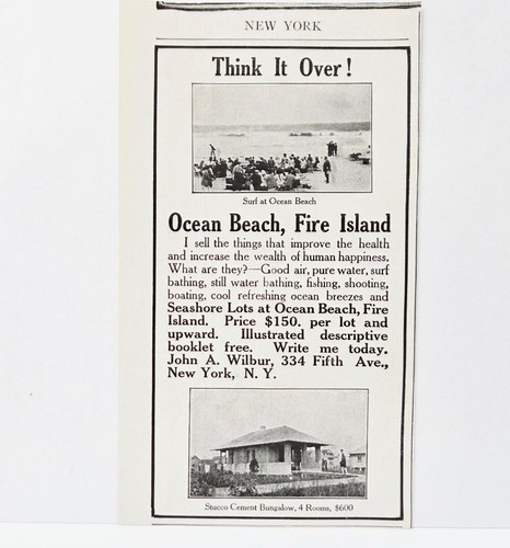 1911 fire island ocean - ny,