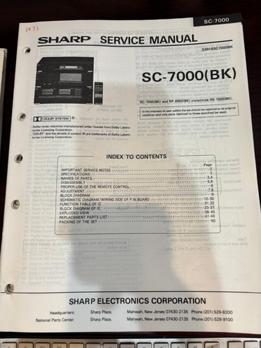 Orig sharp 7000 sc - orig., sc-7000bk