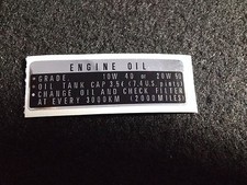 DECALCOMANIA SERBATOIO OLIO