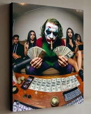 Il JOKER QUADRO SU TELA 40x30CM con COA Jacob Hitt