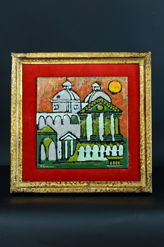 Quadro smaltato paesaggio - smaltato,