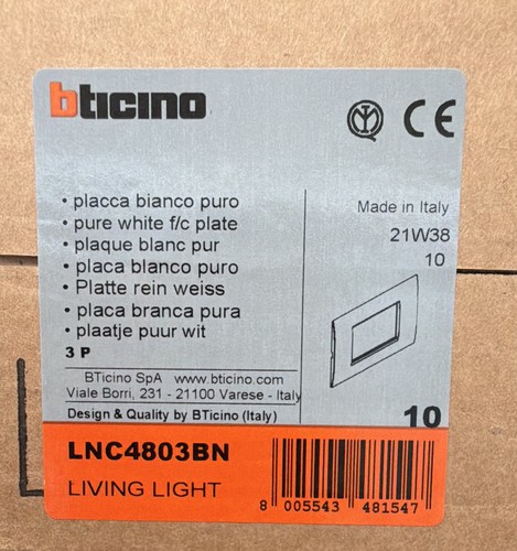 Bticino placca livinglight air - livinglight,