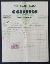 Billhead Fattura NANTES 1936